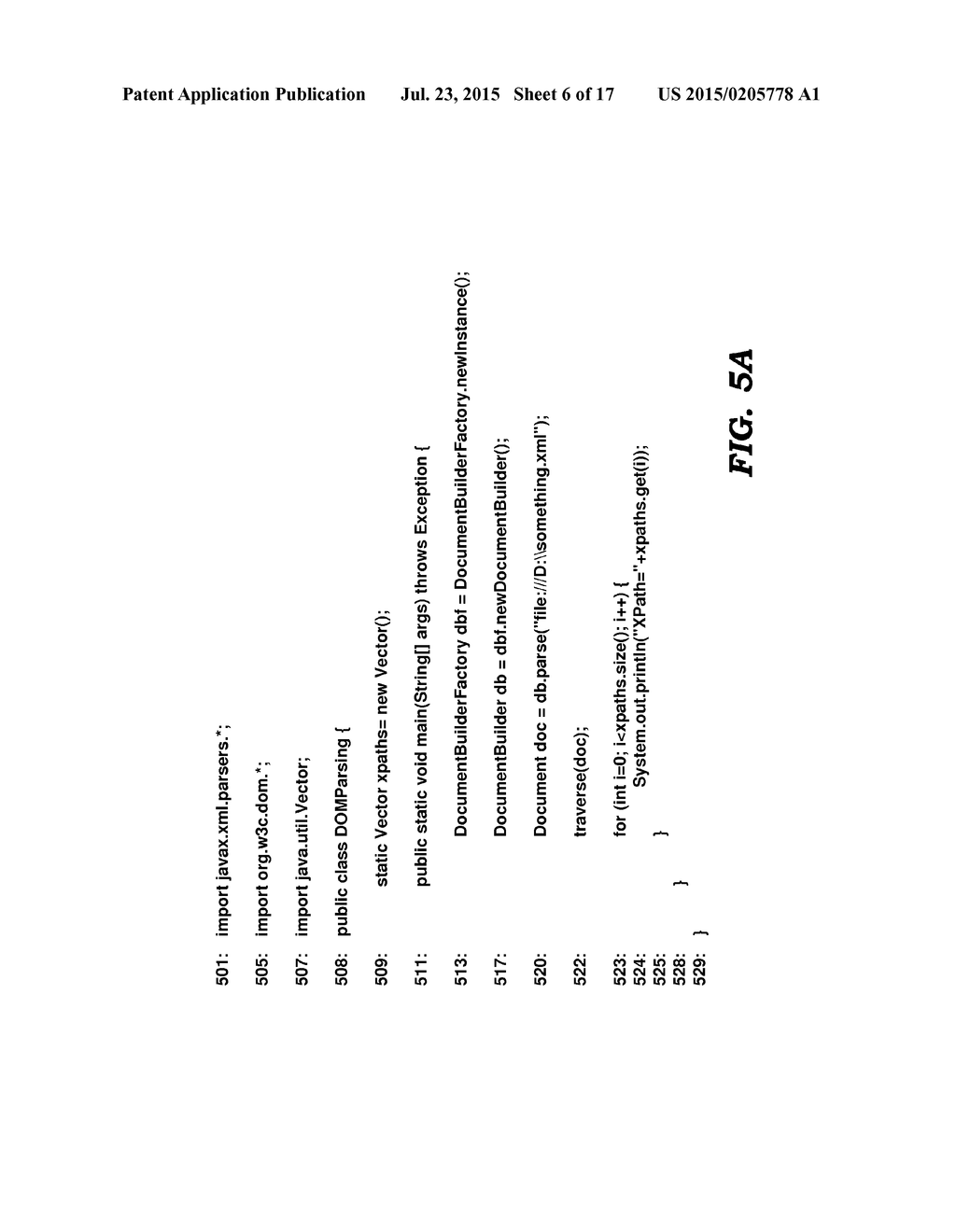 REDUCING PROGRAMMING COMPLEXITY IN APPLICATIONS INTERFACING WITH PARSERS     FOR DATA ELEMENTS REPRESENTED ACCORDING TO A MARKUP LANGUAGES - diagram, schematic, and image 07