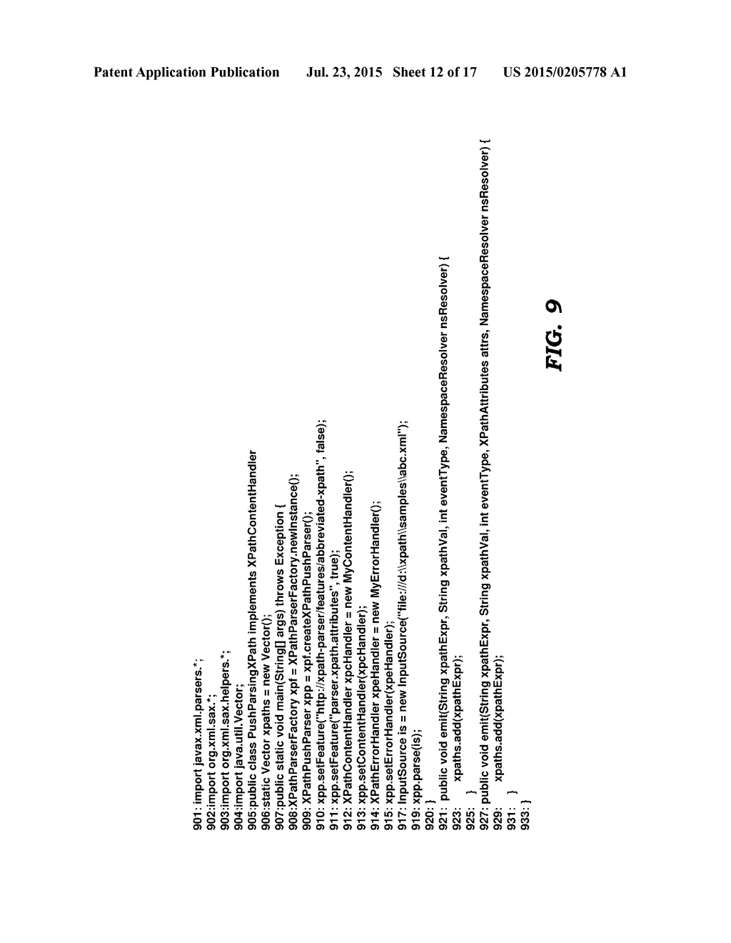 REDUCING PROGRAMMING COMPLEXITY IN APPLICATIONS INTERFACING WITH PARSERS     FOR DATA ELEMENTS REPRESENTED ACCORDING TO A MARKUP LANGUAGES - diagram, schematic, and image 13