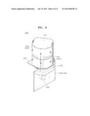 WAFER STORAGE APPARATUS HAVING GAS CHARGING PORTIONS AND SEMICONDUCTOR     MANUFACTURING APPARATUS USING THE SAME diagram and image