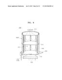 WAFER STORAGE APPARATUS HAVING GAS CHARGING PORTIONS AND SEMICONDUCTOR     MANUFACTURING APPARATUS USING THE SAME diagram and image