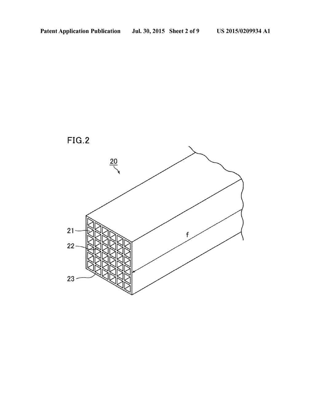 METHOD FOR CUTTING HONEYCOMB DRIED BODY, METHOD FOR MANUFACTURING     HONEYCOMB STRUCTURED BODY, HONEYCOMB DRIED BODY, AND HONEYCOMB STRUCTURED     BODY - diagram, schematic, and image 03