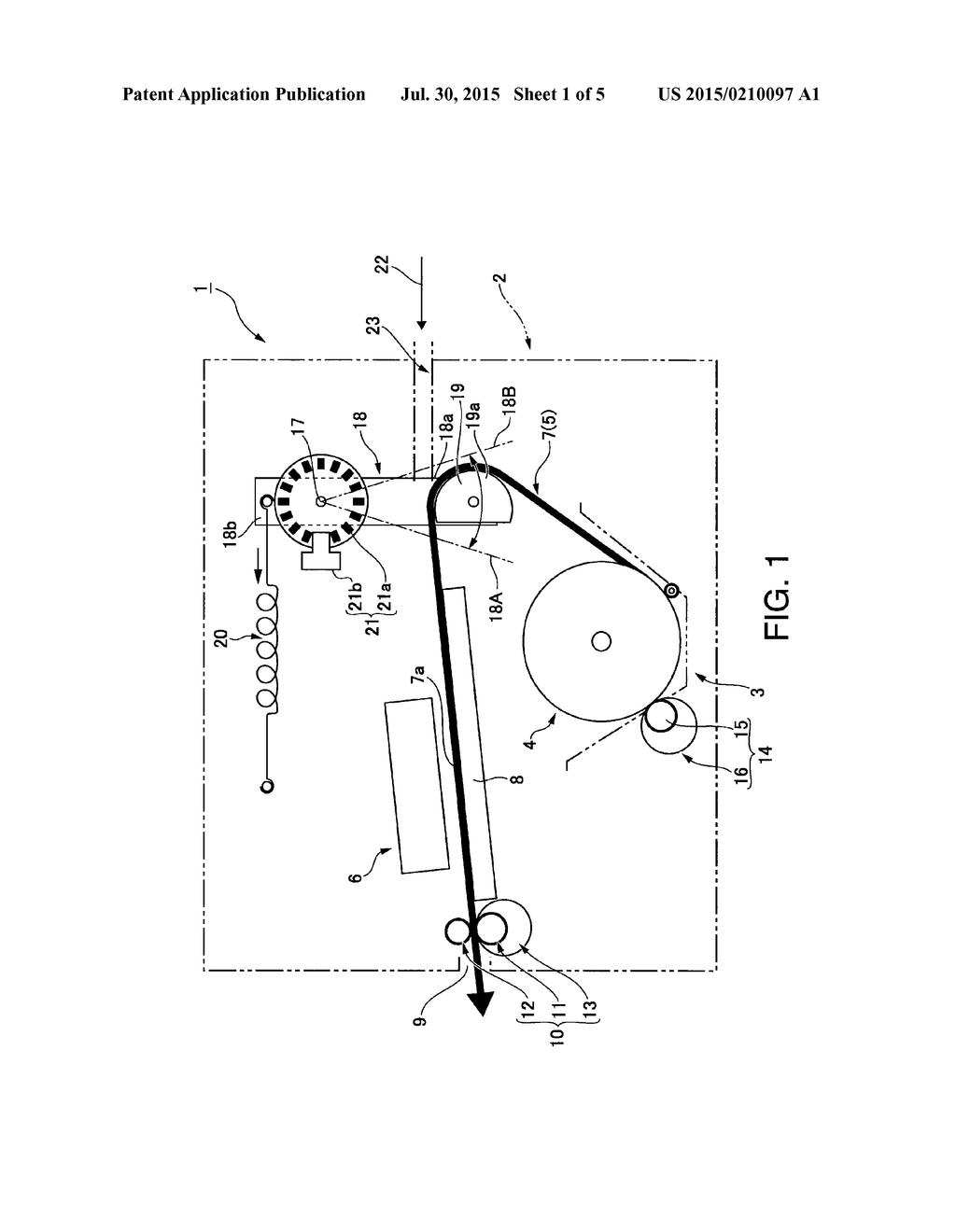 Printer With Mechanism For Controlling Recording Medium Tension - diagram, schematic, and image 02