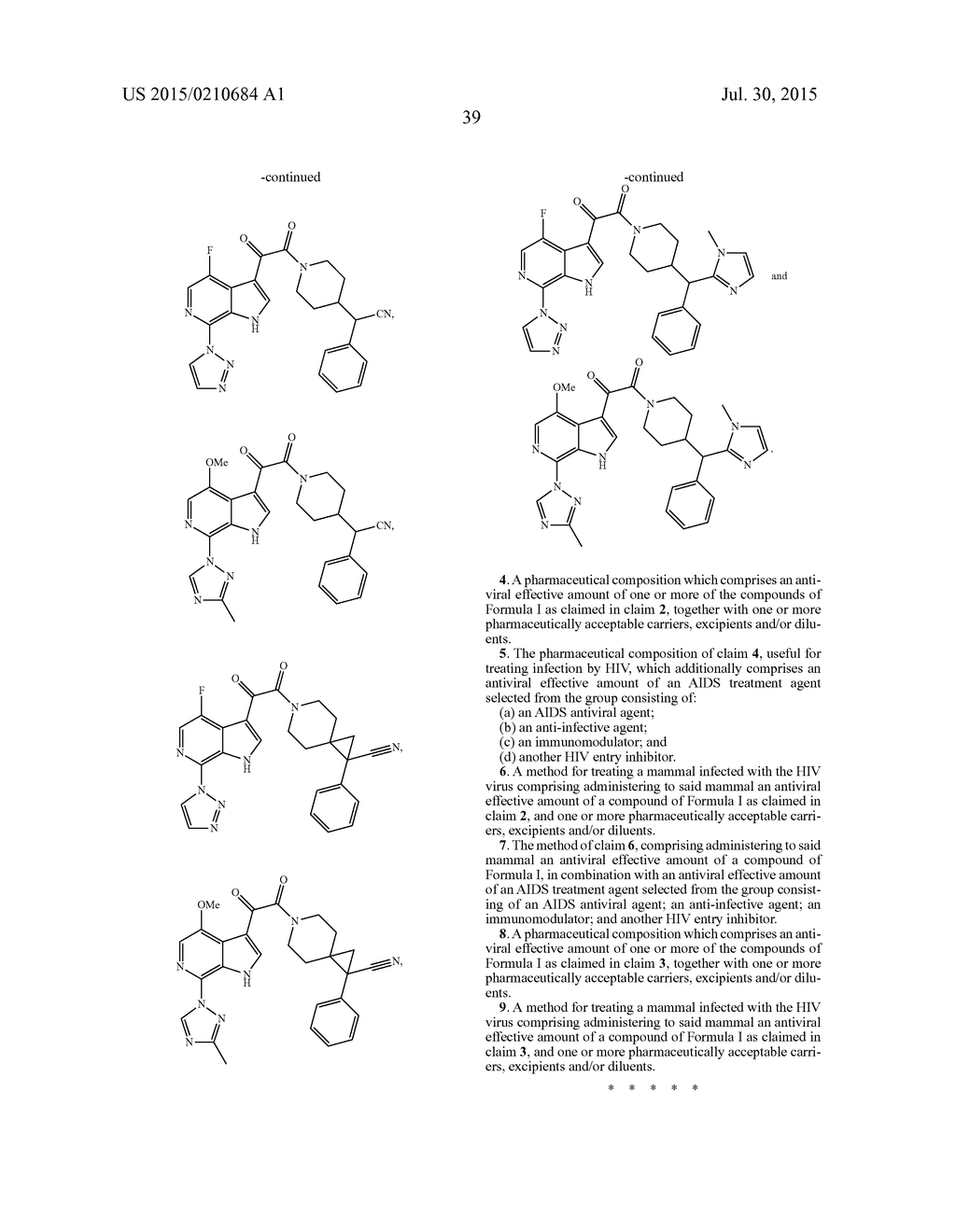 PIPERIDINE AMIDE DERIVATIVES AS HIV ATTACHMENT INHIBITORS - diagram, schematic, and image 40