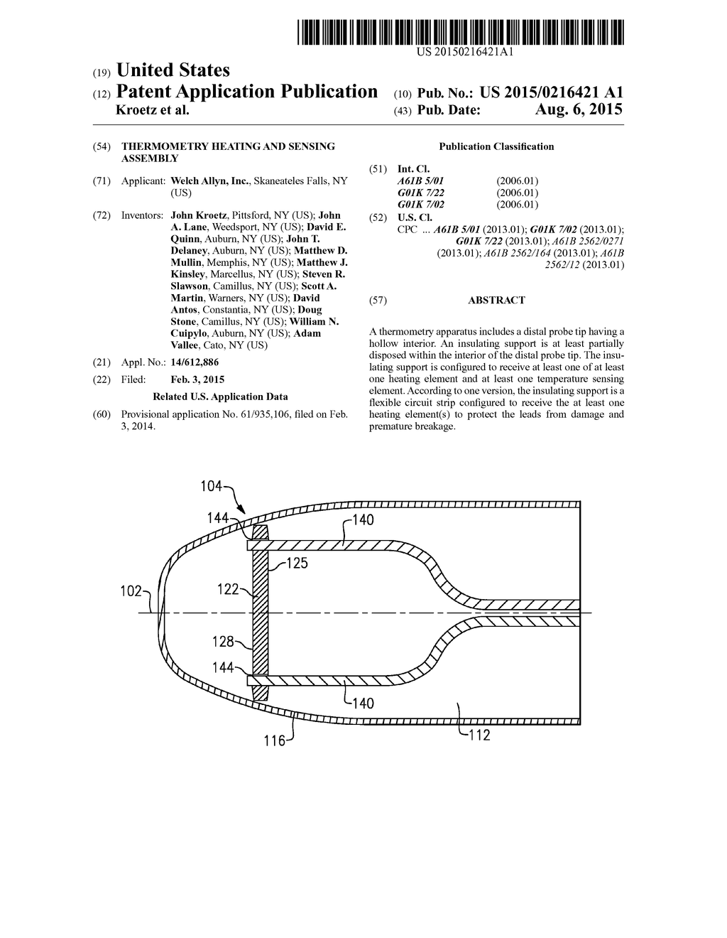 THERMOMETRY HEATING AND SENSING ASSEMBLY - diagram, schematic, and image 01