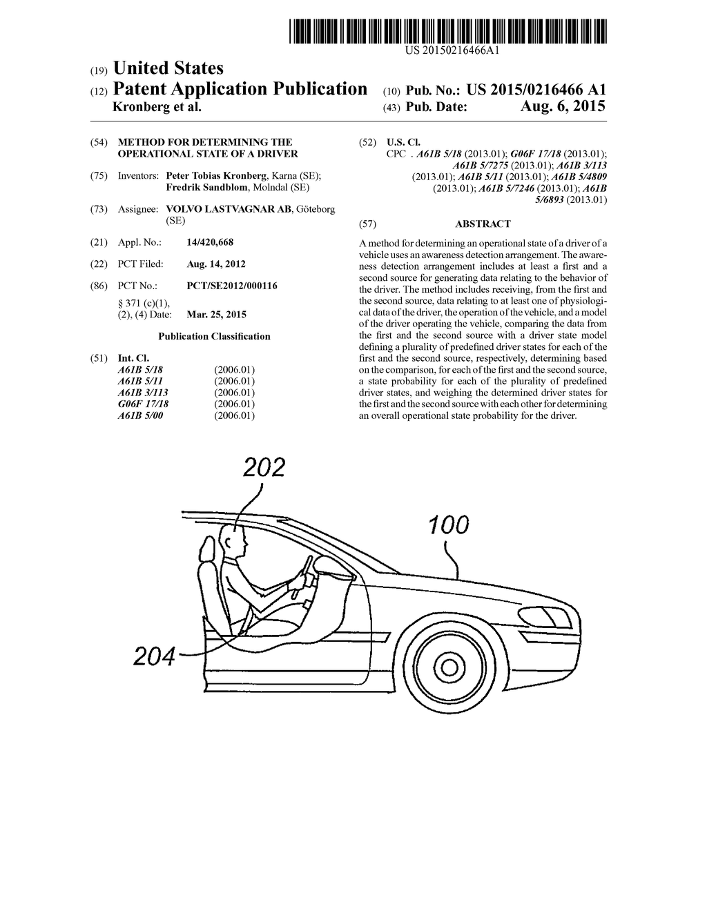 METHOD FOR DETERMINING THE OPERATIONAL STATE OF A DRIVER - diagram, schematic, and image 01