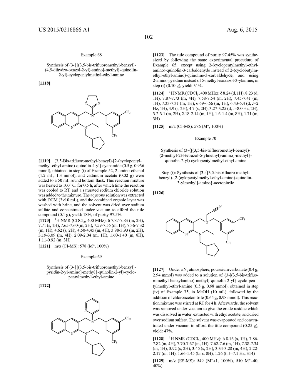 SUBSTITUTED BENZYLAMINO QUINOLINES AS CHOLESTEROL ESTER-TRANSFER PROTEIN     INHIBITORS - diagram, schematic, and image 103