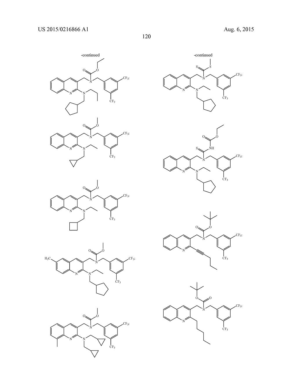 SUBSTITUTED BENZYLAMINO QUINOLINES AS CHOLESTEROL ESTER-TRANSFER PROTEIN     INHIBITORS - diagram, schematic, and image 121