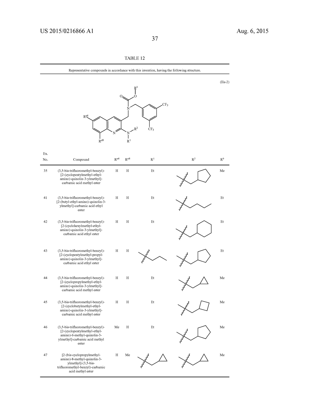 SUBSTITUTED BENZYLAMINO QUINOLINES AS CHOLESTEROL ESTER-TRANSFER PROTEIN     INHIBITORS - diagram, schematic, and image 38