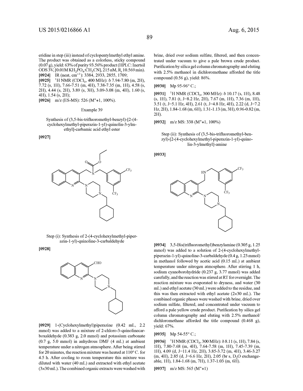 SUBSTITUTED BENZYLAMINO QUINOLINES AS CHOLESTEROL ESTER-TRANSFER PROTEIN     INHIBITORS - diagram, schematic, and image 90