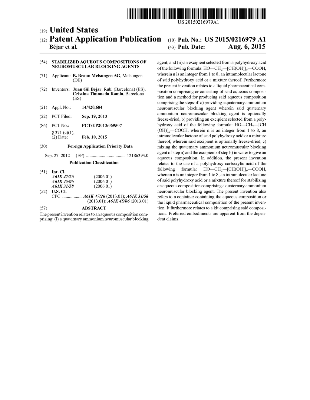 Stabilized Aqueous Compositions of Neuromuscular Blocking Agents - diagram, schematic, and image 01