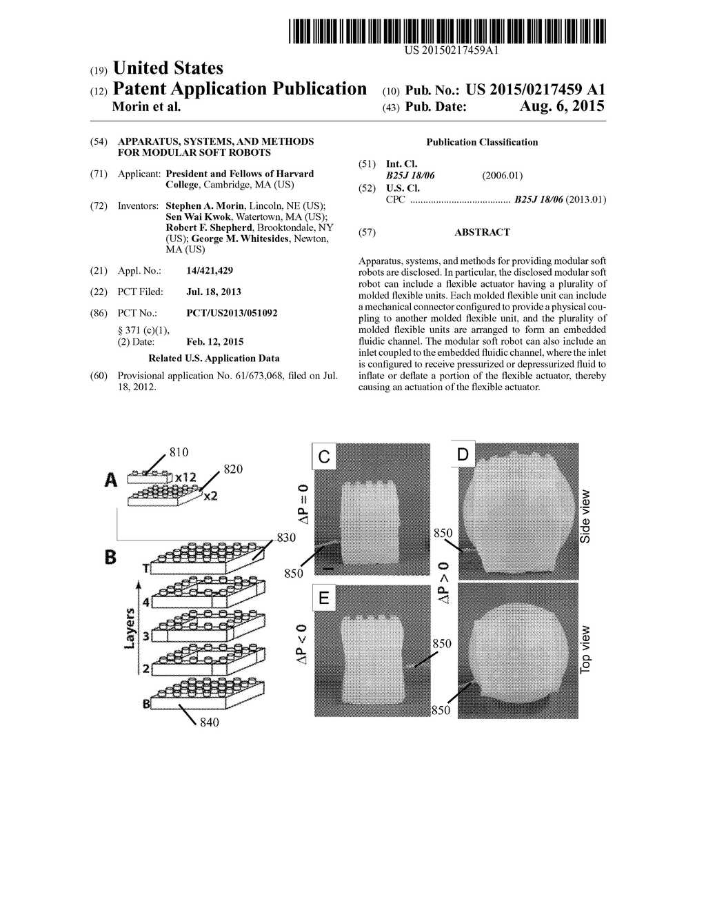 APPARATUS, SYSTEMS, AND METHODS FOR MODULAR SOFT ROBOTS - diagram, schematic, and image 01