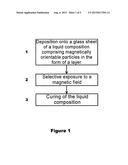 METHOD FOR PRODUCING MAGNETICALLY INDUCED PATTERNS IN A LAYER DEPOSITED ON     A GLASS SHEET diagram and image