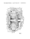 DEVICE FOR A HYBRID VEHICLE INCLUDING IMPROVED ATTACHMENT OF A     CLUTCH-RELEASE BEARING TO AN ELEMENT FOR SUPPORTING THE STATOR OF AN     ELECTRIC MACHINE diagram and image