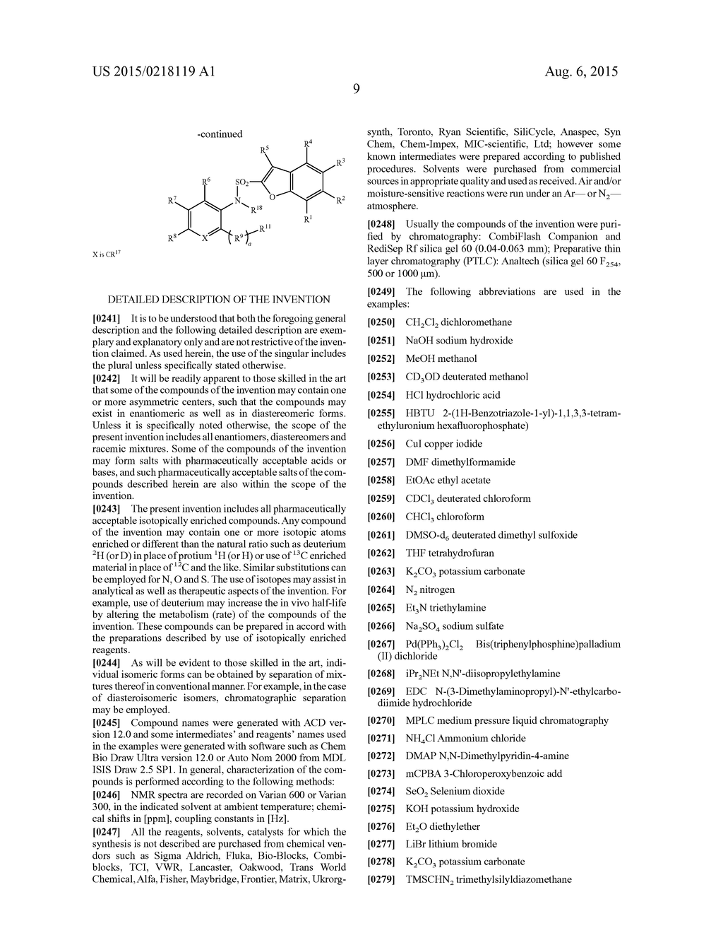 BENZOFURAN-2-SULFONAMIDES DERIVATIVES AS CHEMOKINE RECEPTOR MODULATORS - diagram, schematic, and image 10