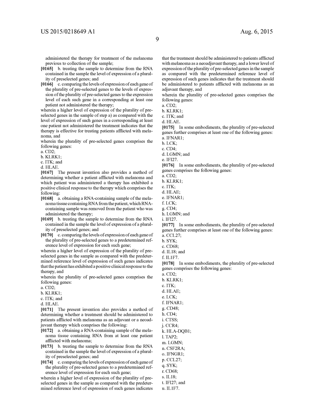 BIOMARKER ASSOCIATED WITH RISK OF MELANOMA REOCCURRENCE - diagram, schematic, and image 46