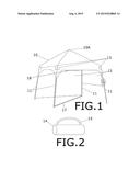 Portable motorcycle shelter diagram and image