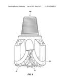 EARTH-BORING TOOLS INCLUDING SHAPED CUTTING ELEMENTS, AND RELATED METHODS diagram and image