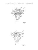 FASTENING ELEMENT FOR FASTENING LINING PARTS, CARRIER FOR A FASTENING     ELEMENT, AND TOOL FOR REMOVING A FASTENING ELEMENT diagram and image