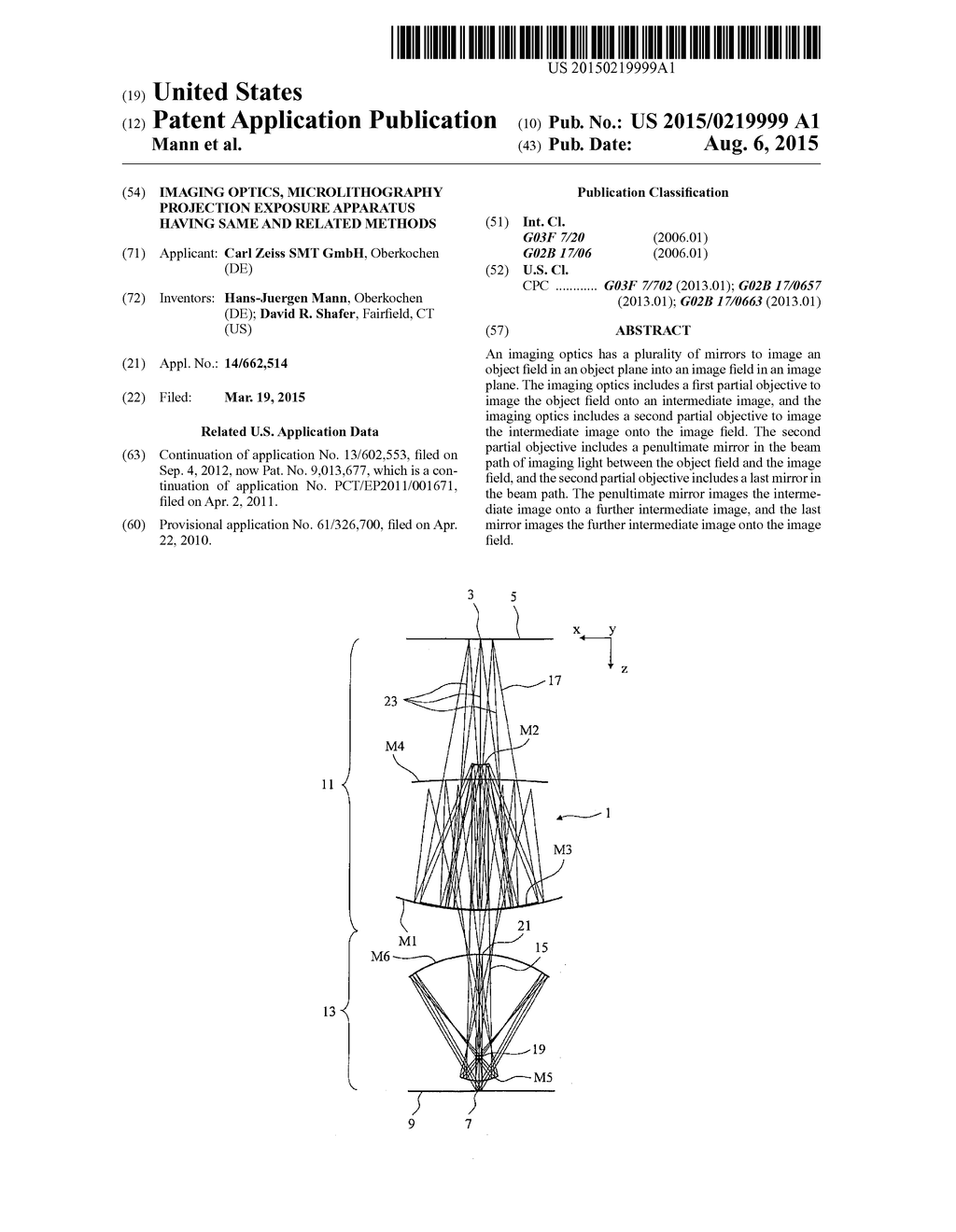 IMAGING OPTICS, MICROLITHOGRAPHY PROJECTION EXPOSURE APPARATUS HAVING SAME     AND RELATED METHODS - diagram, schematic, and image 01