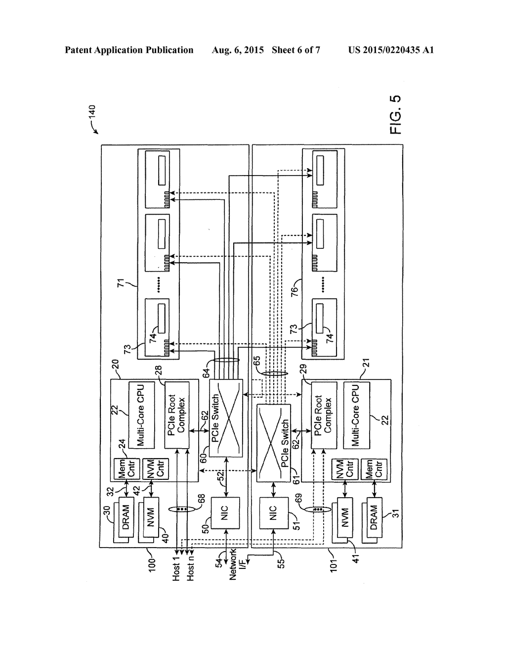 STORAGE SYSTEM EMPLOYING MRAM AND ARRAY OF SOLID STATE DISKS WITH     INTEGRATED SWITCH - diagram, schematic, and image 07