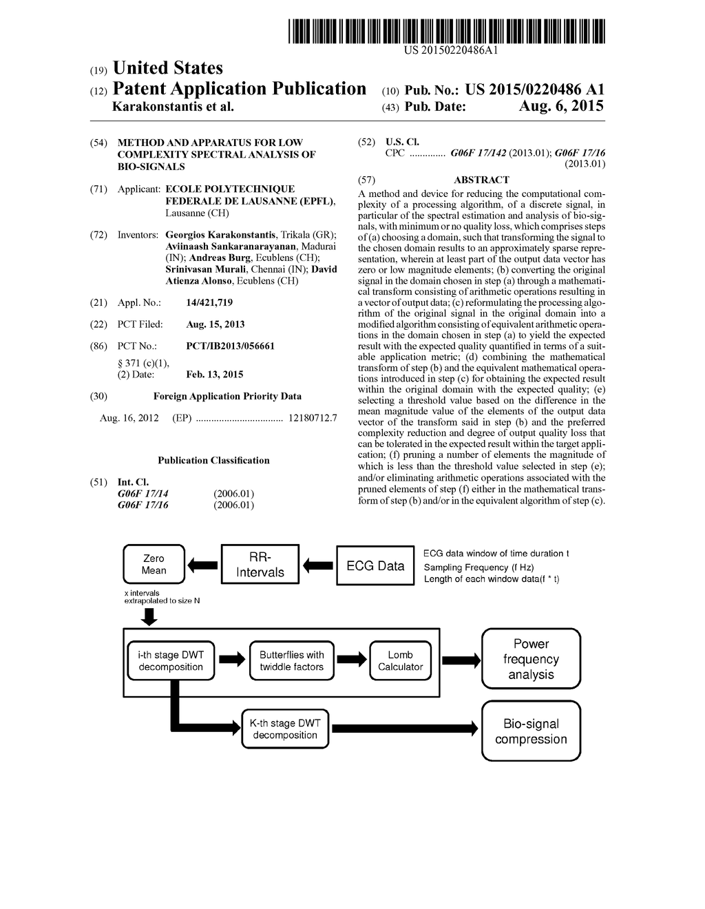 METHOD AND APPARATUS FOR LOW COMPLEXITY SPECTRAL ANALYSIS OF BIO-SIGNALS - diagram, schematic, and image 01