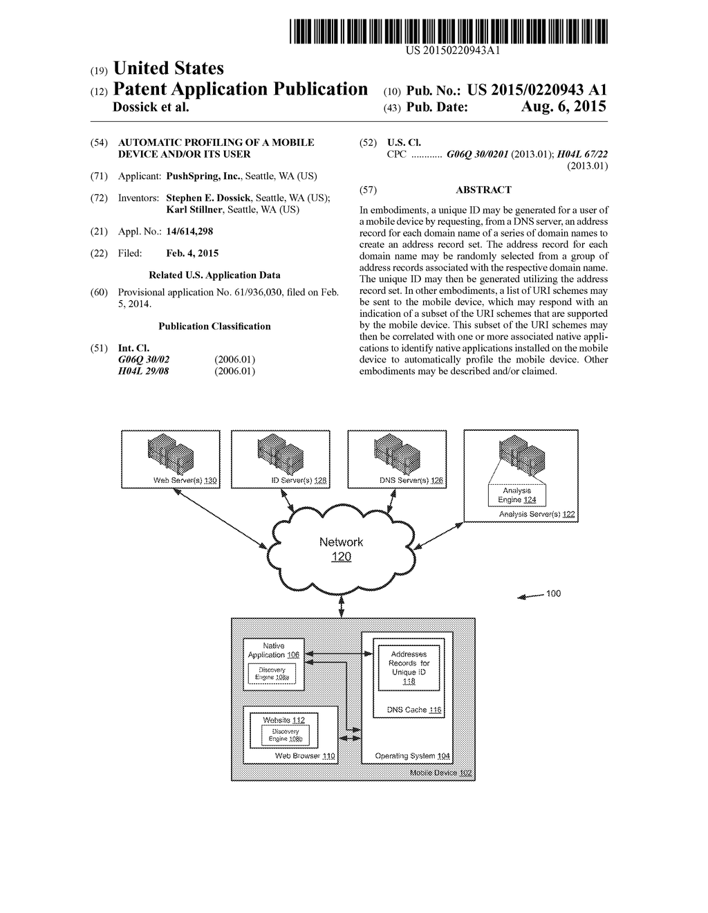 AUTOMATIC PROFILING OF A MOBILE DEVICE AND/OR ITS USER - diagram, schematic, and image 01