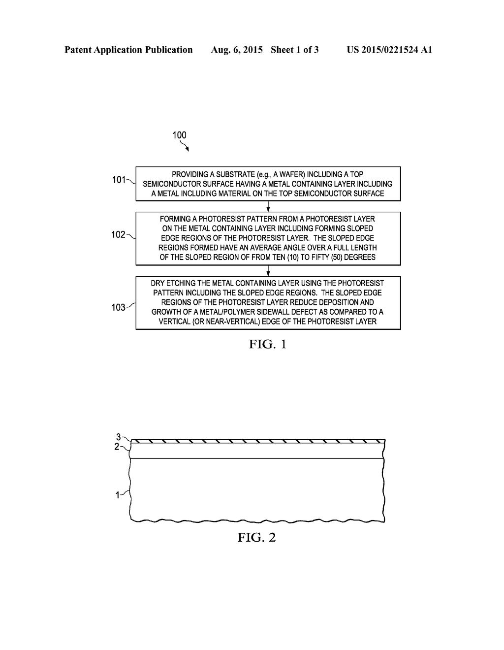 SLOPED PHOTORESIST EDGES FOR DEFECT REDUCTION FOR METAL DRY ETCH PROCESSES - diagram, schematic, and image 02