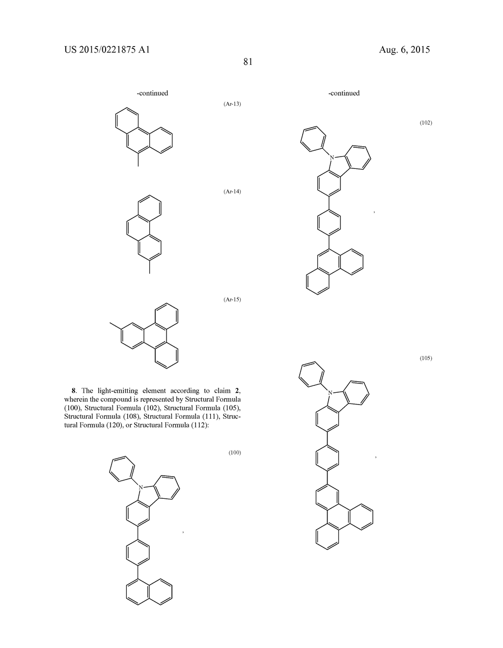 ORGANIC COMPOUND, LIGHT-EMITTING ELEMENT, LIGHT-EMITTING DEVICE,     ELECTRONIC DEVICE, AND LIGHTING DEVICE - diagram, schematic, and image 150