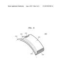 CURVED SECONDARY BATTERY AND METHOD OF MANUFACTURING THE SAME diagram and image