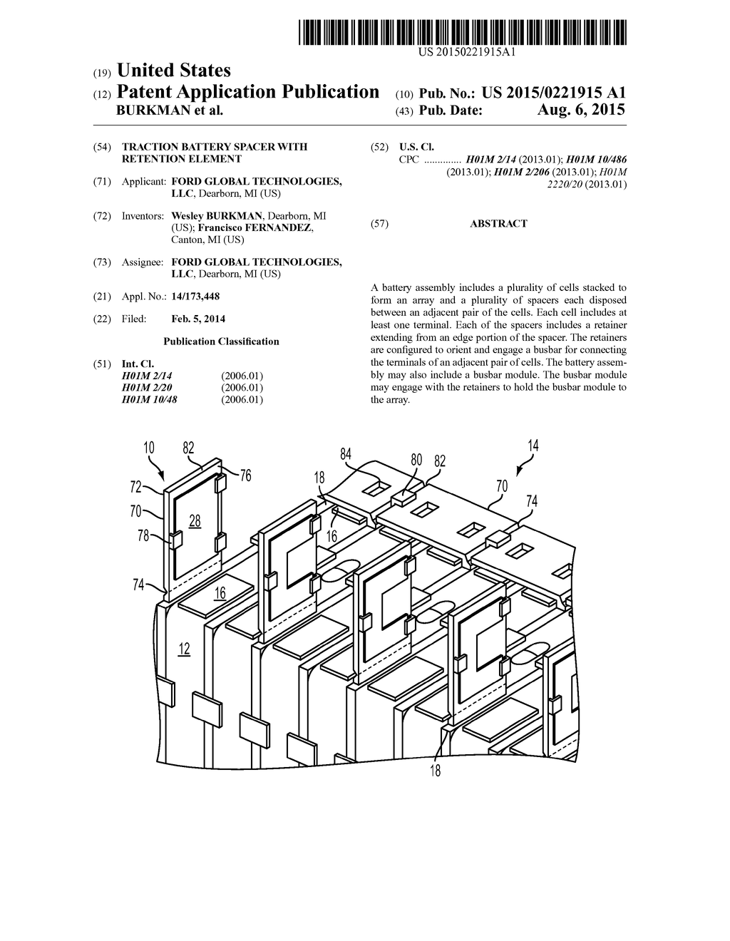 TRACTION BATTERY SPACER WITH RETENTION ELEMENT - diagram, schematic, and image 01