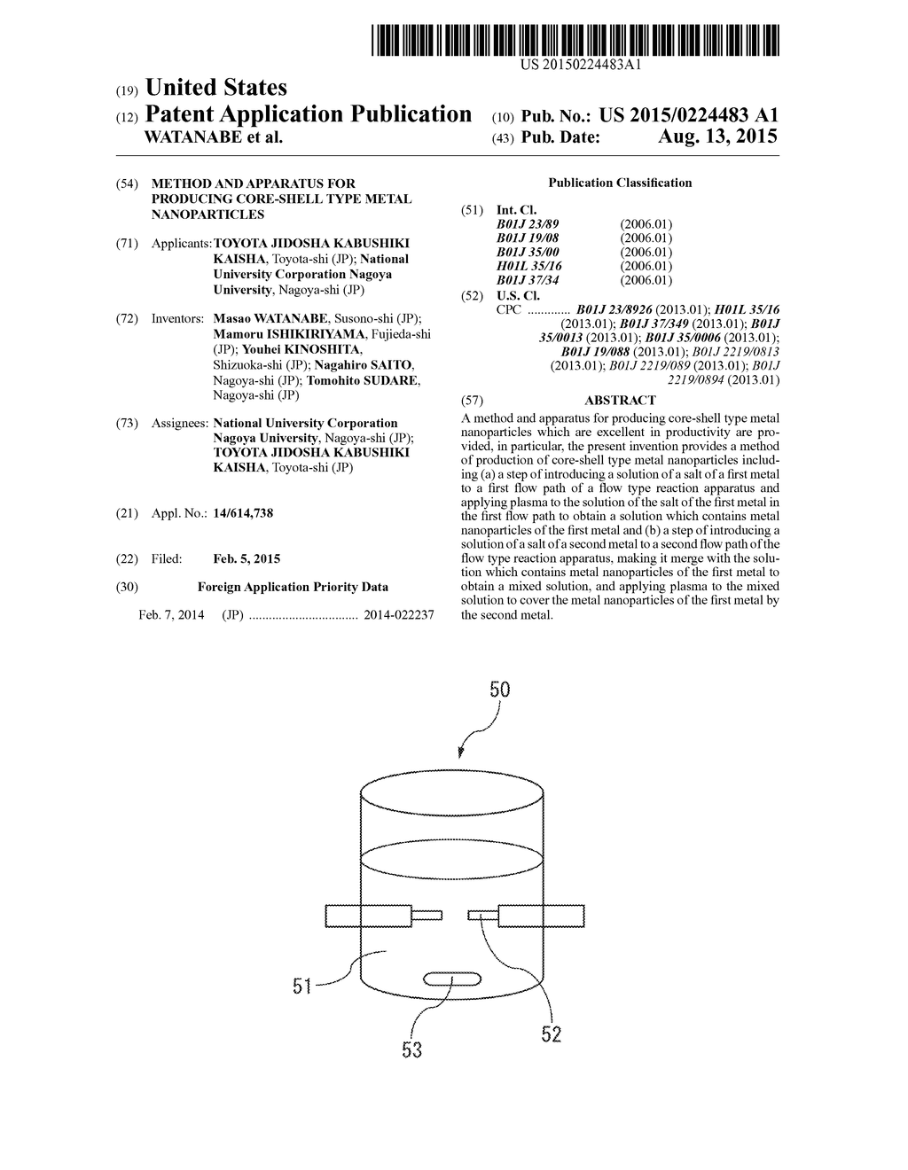 METHOD AND APPARATUS FOR PRODUCING CORE-SHELL TYPE METAL NANOPARTICLES - diagram, schematic, and image 01