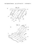 ADHERED SUBSTANCES REMOVING DEVICE, AND VAPOR DEPOSITION SYSTEM AND     REMOVAL METHOD USING SUCH ADHERED SUBSTANCES REMOVING DEVICE diagram and image