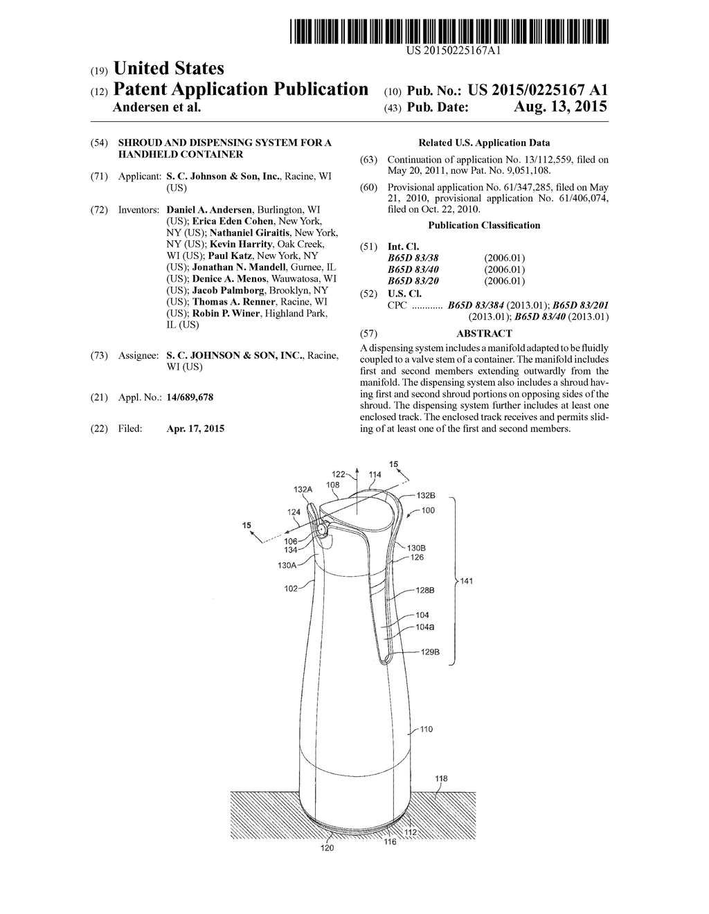 SHROUD AND DISPENSING SYSTEM FOR A HANDHELD CONTAINER - diagram, schematic, and image 01