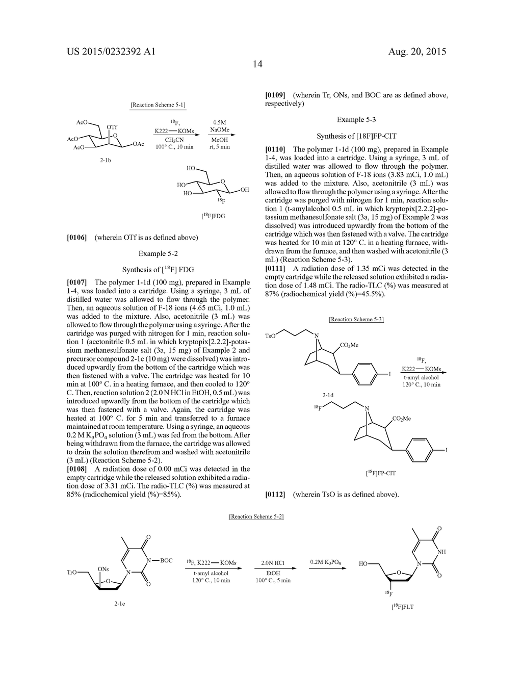 METHOD FOR SYNTHESIZING RADIOPHARMACEUTICALS USING A CARTRIDGE - diagram, schematic, and image 15