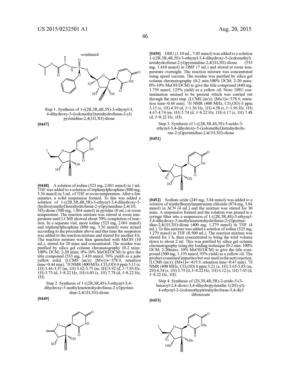 2'-Ethynyl Nucleoside Derivatives for Treatment of Viral Infections - diagram, schematic, and image 47