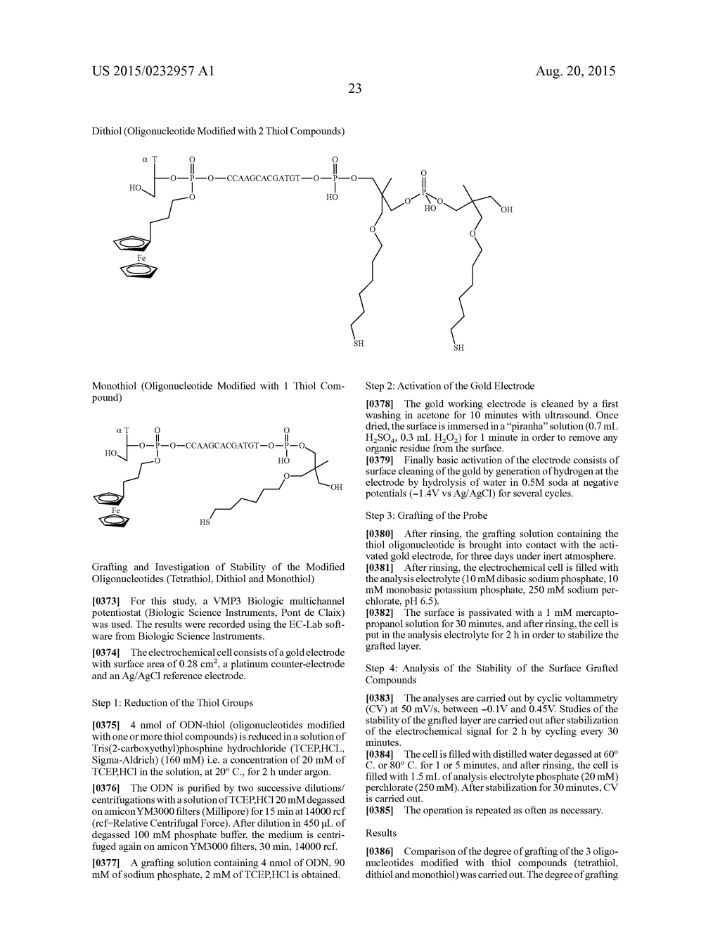 MODIFIED OLIGONUCLEOTIDES COMPRISING THIOL FUNCTIONS AND USE THEREOF FOR     DETECTING NUCLEIC ACIDS - diagram, schematic, and image 48