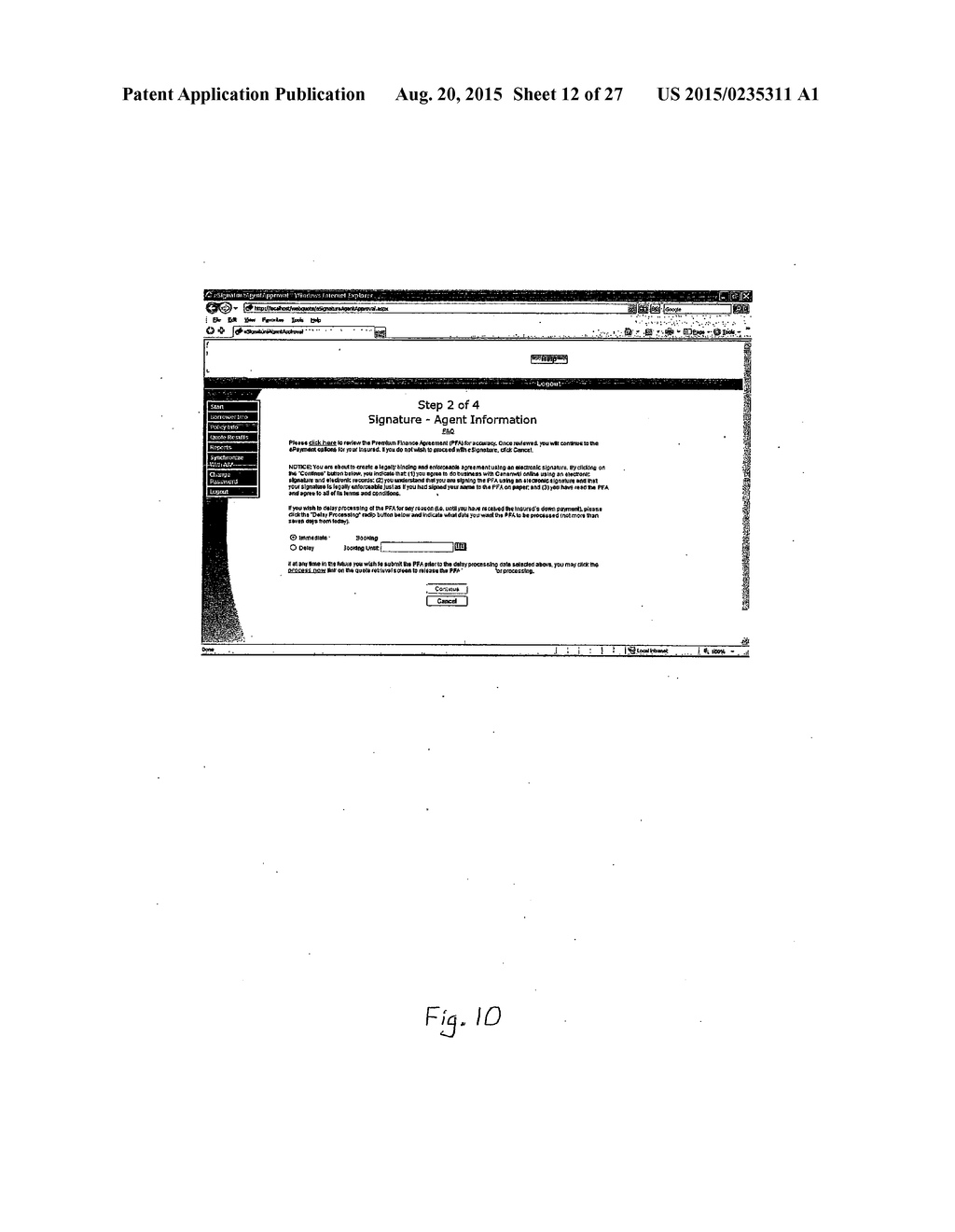 System and Method of Electronically Perfecting A Premium Finance Agreement - diagram, schematic, and image 13