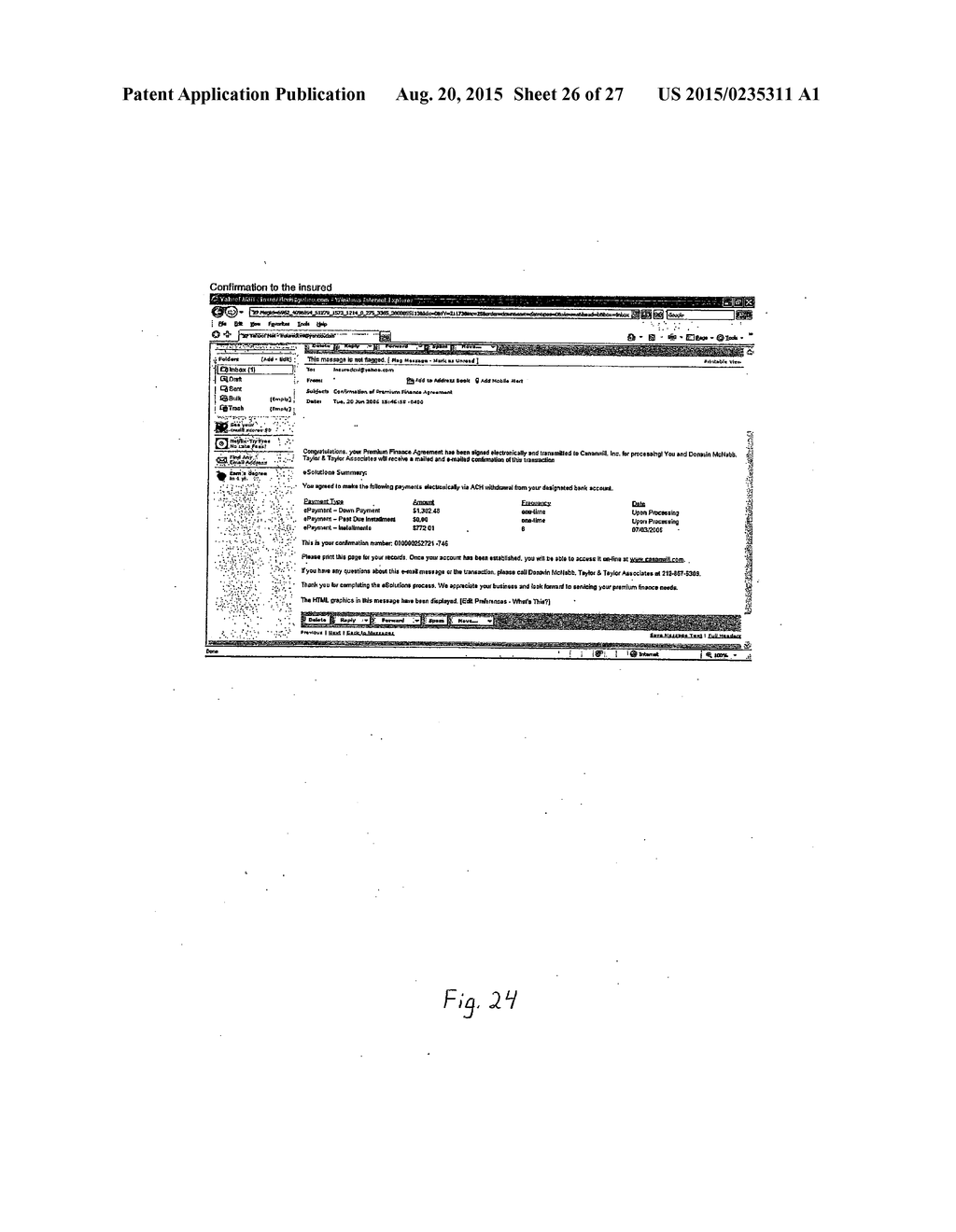 System and Method of Electronically Perfecting A Premium Finance Agreement - diagram, schematic, and image 27