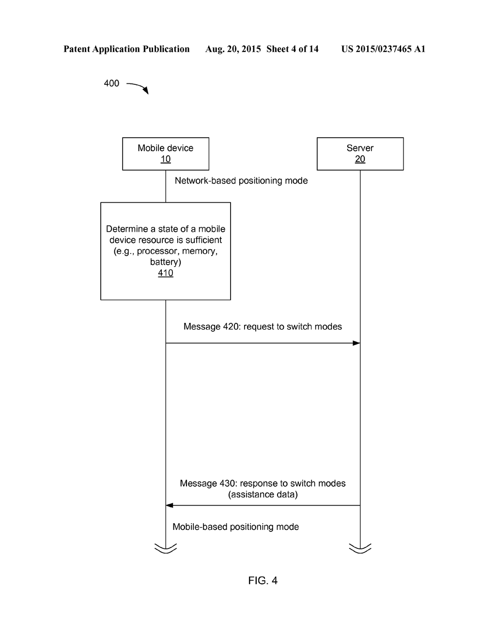 METHOD AND APPARATUS TO SWITCH BETWEEN NETWORK-BASED AND MOBILE-BASED     POSITIONING MODES - diagram, schematic, and image 05