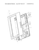 HOLDING DEVICE ADAPTED TO CASING OF ELECTRONIC DEVICE AND ELECTRONIC     DEVICE THEREWITH diagram and image