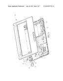 HOLDING DEVICE ADAPTED TO CASING OF ELECTRONIC DEVICE AND ELECTRONIC     DEVICE THEREWITH diagram and image