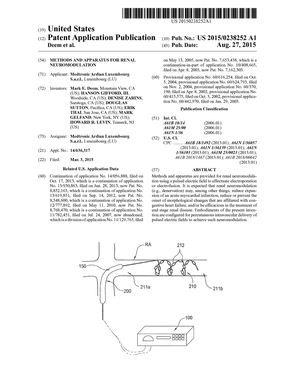 Methods and Apparatus for Renal Neuromodulation - diagram, schematic, and image 01