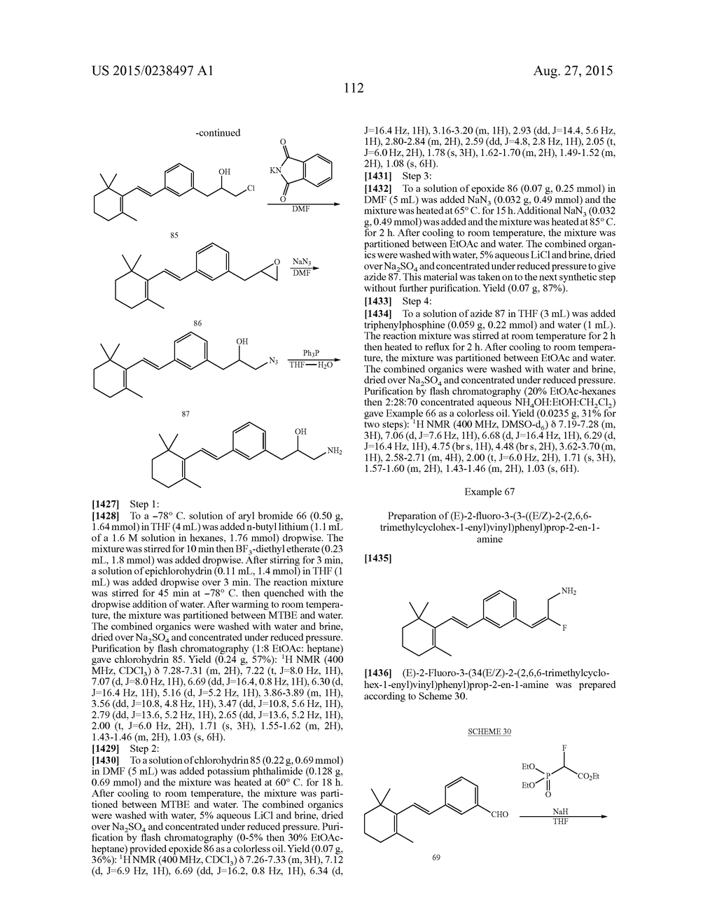 STYRENYL DERIVATIVE COMPOUNDS FOR TREATING OPHTHALMIC DISEASES AND     DISORDERS - diagram, schematic, and image 115