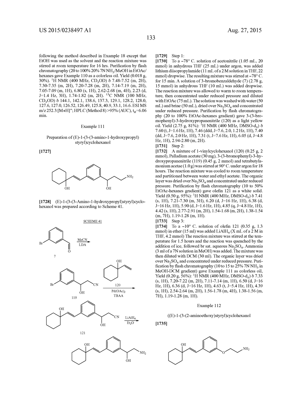 STYRENYL DERIVATIVE COMPOUNDS FOR TREATING OPHTHALMIC DISEASES AND     DISORDERS - diagram, schematic, and image 136