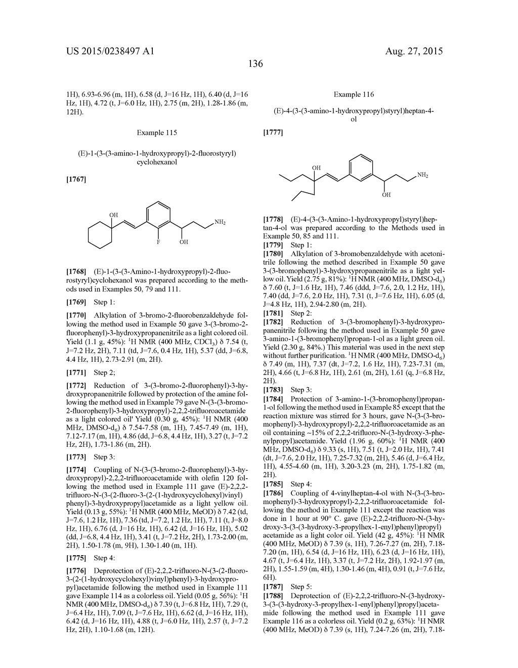 STYRENYL DERIVATIVE COMPOUNDS FOR TREATING OPHTHALMIC DISEASES AND     DISORDERS - diagram, schematic, and image 139