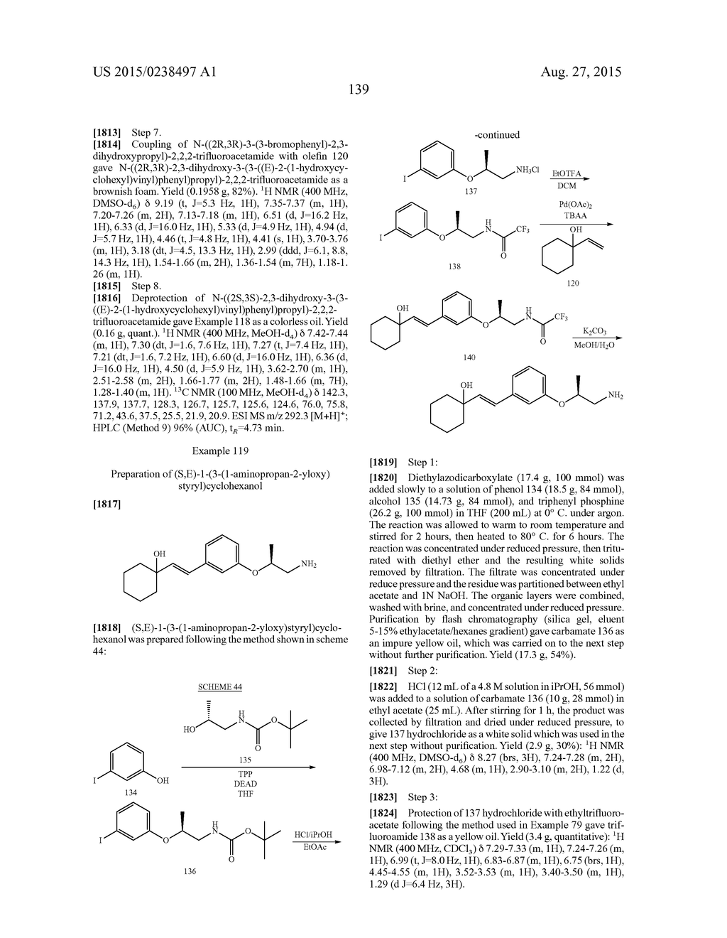 STYRENYL DERIVATIVE COMPOUNDS FOR TREATING OPHTHALMIC DISEASES AND     DISORDERS - diagram, schematic, and image 142