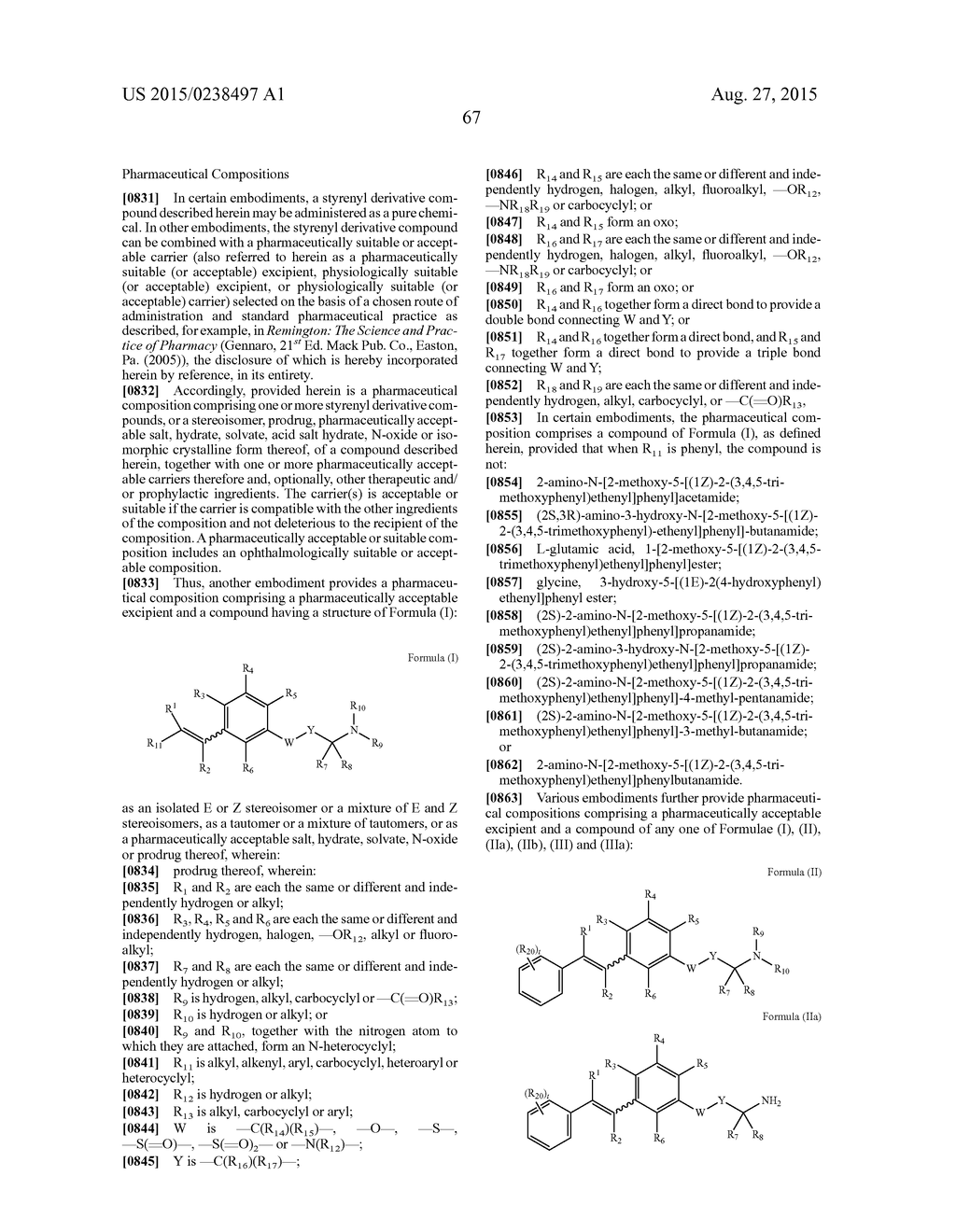 STYRENYL DERIVATIVE COMPOUNDS FOR TREATING OPHTHALMIC DISEASES AND     DISORDERS - diagram, schematic, and image 70