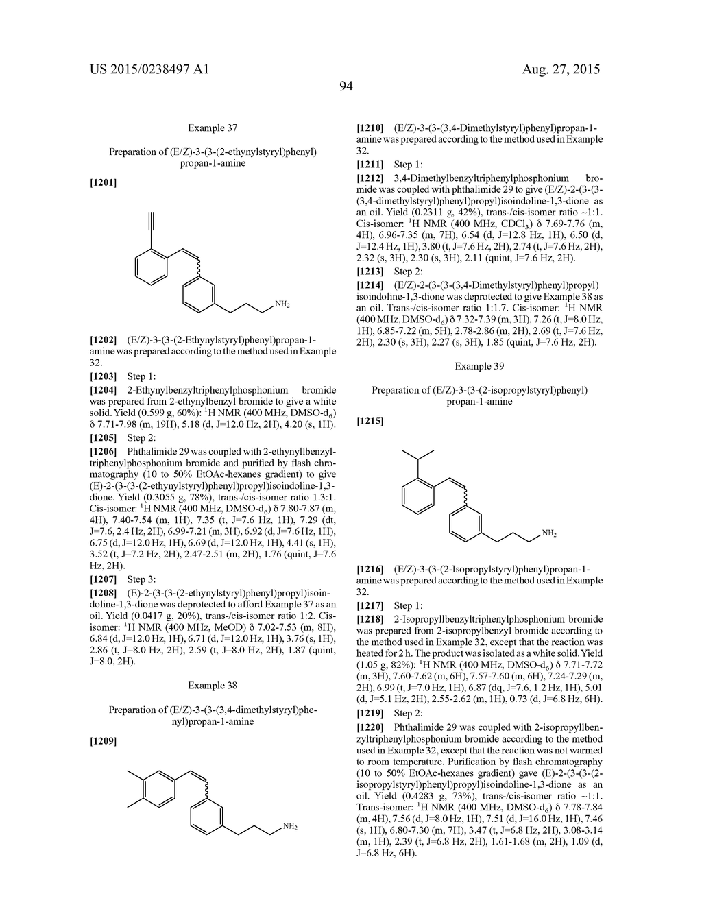 STYRENYL DERIVATIVE COMPOUNDS FOR TREATING OPHTHALMIC DISEASES AND     DISORDERS - diagram, schematic, and image 97