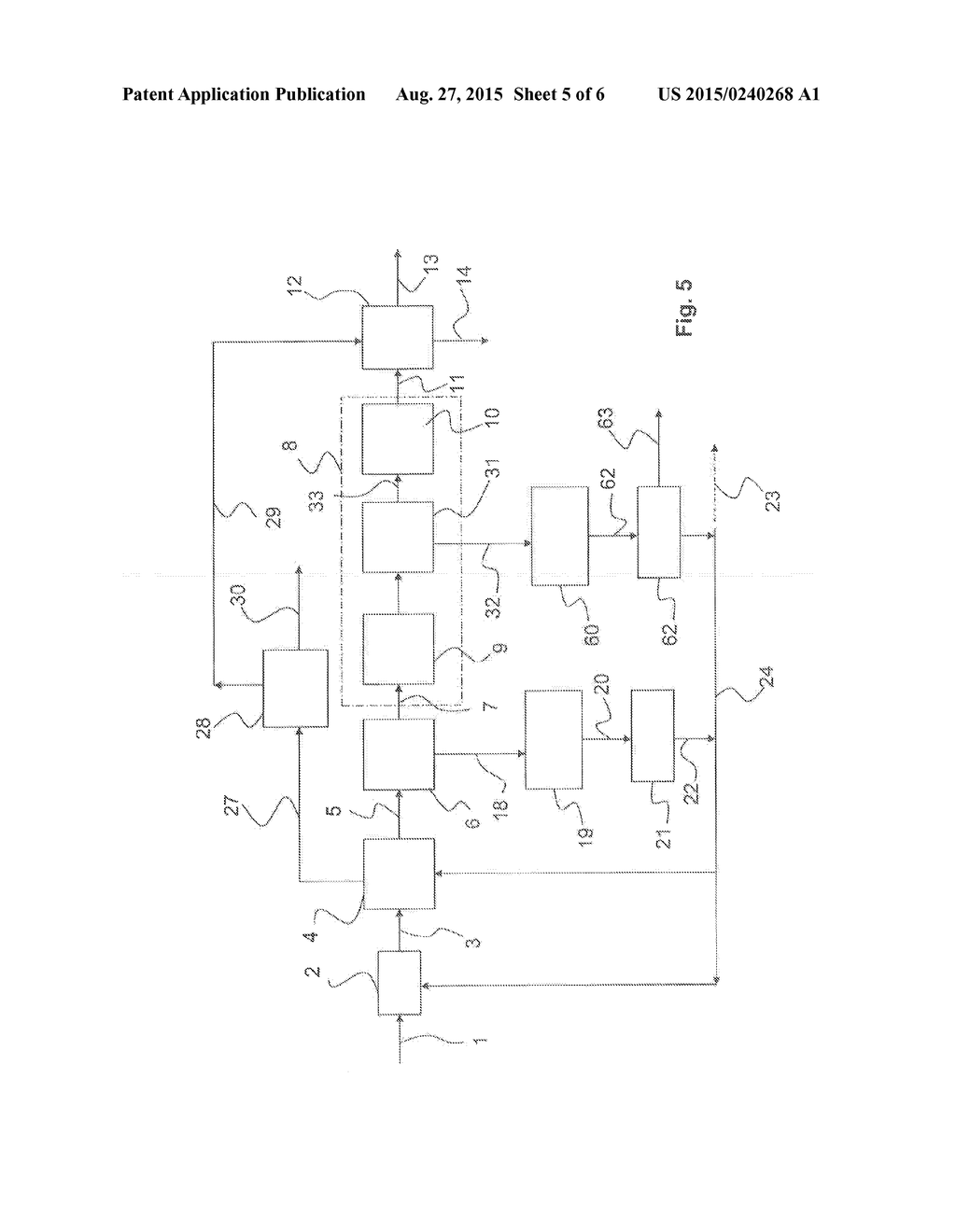 METHOD FOR PRODUCING ALCOHOLS AND/OR SOLVENTS FROM A BIOMASS, INCLUDING     RECIRCULATING AN INTERNAL FLOW INCLUDING ALCOHOLS AND/OR SOLVENTS     UPSTREAM FROM OR WITHIN THE PRETREATMENT - diagram, schematic, and image 06