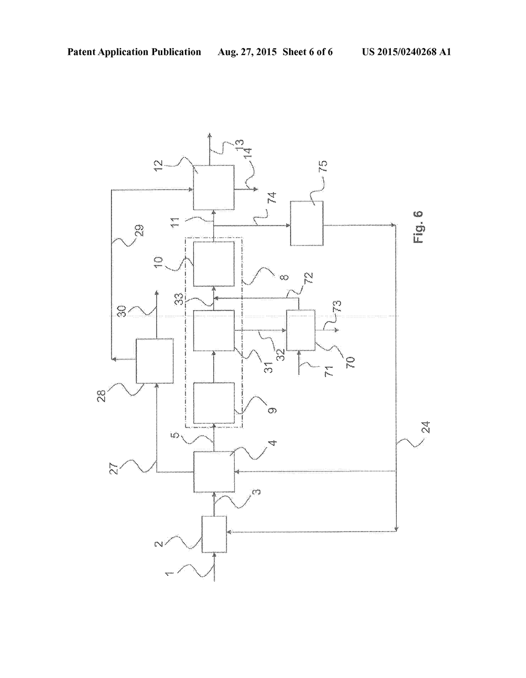 METHOD FOR PRODUCING ALCOHOLS AND/OR SOLVENTS FROM A BIOMASS, INCLUDING     RECIRCULATING AN INTERNAL FLOW INCLUDING ALCOHOLS AND/OR SOLVENTS     UPSTREAM FROM OR WITHIN THE PRETREATMENT - diagram, schematic, and image 07